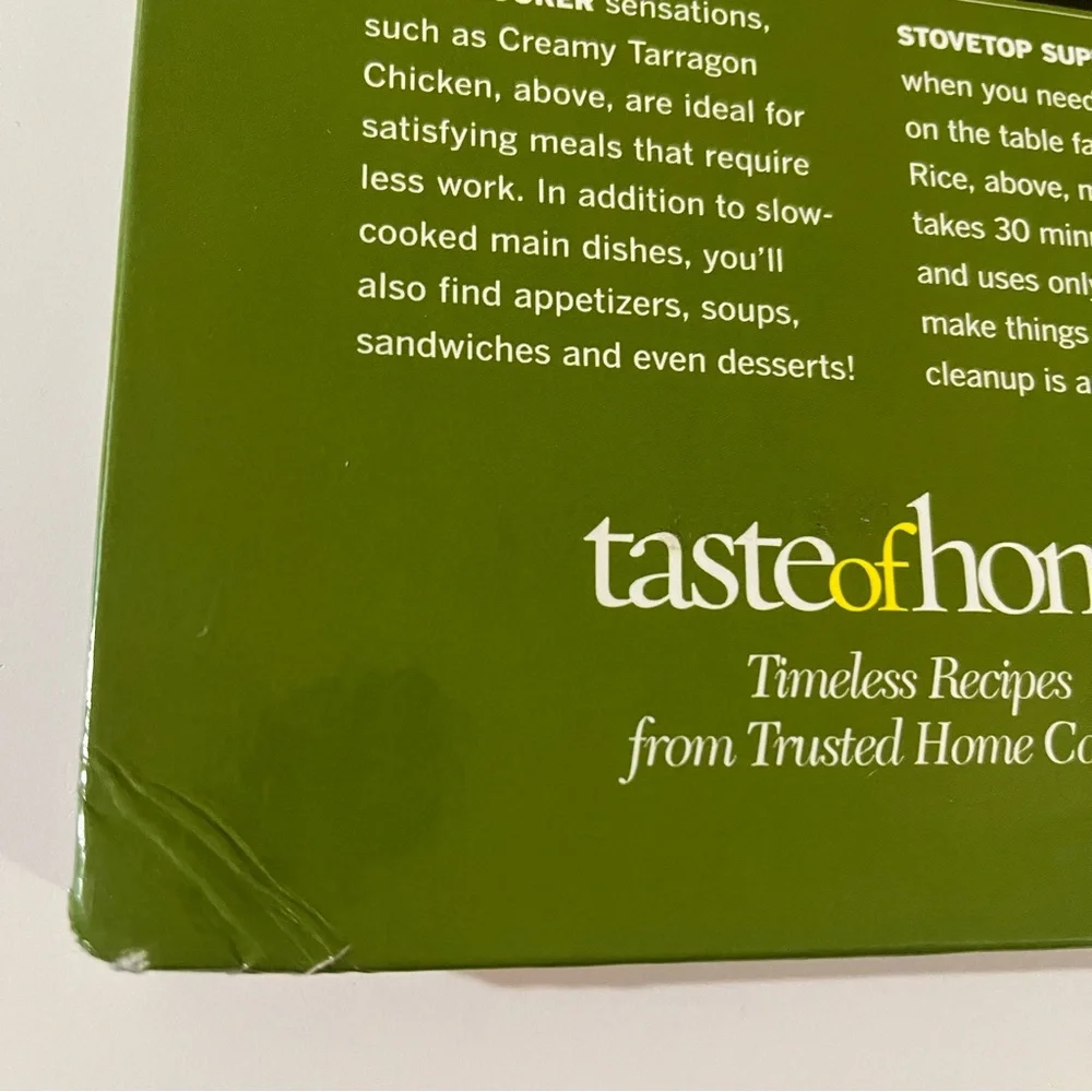 Taste of Home 2009 Slow Cooker & One Dish Recipes Cookbook - Yellow and Red